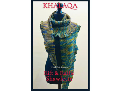 Rift & Ruffle Assymetric Shawlette Knit Pattern PDF, Beginner Shawl Hand Knit Pattern, Instant Download Cowl Pattern, Knitting Accessories