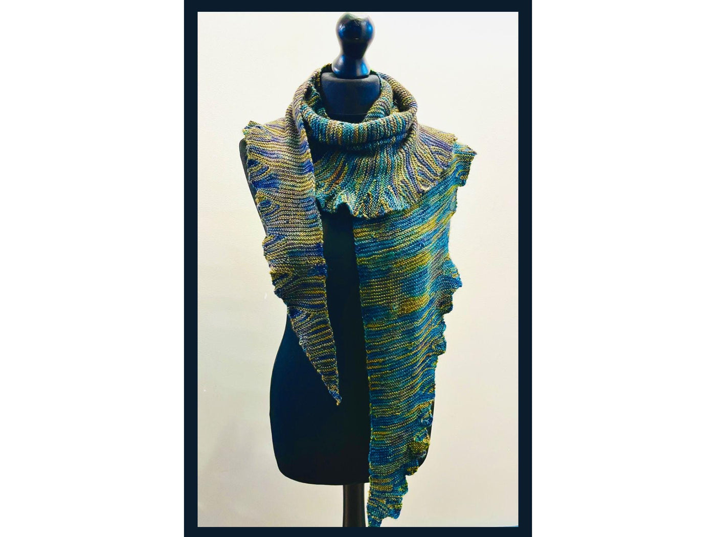 Rift & Ruffle Assymetric Shawlette Knit Pattern PDF, Beginner Shawl Hand Knit Pattern, Instant Download Cowl Pattern, Knitting Accessories