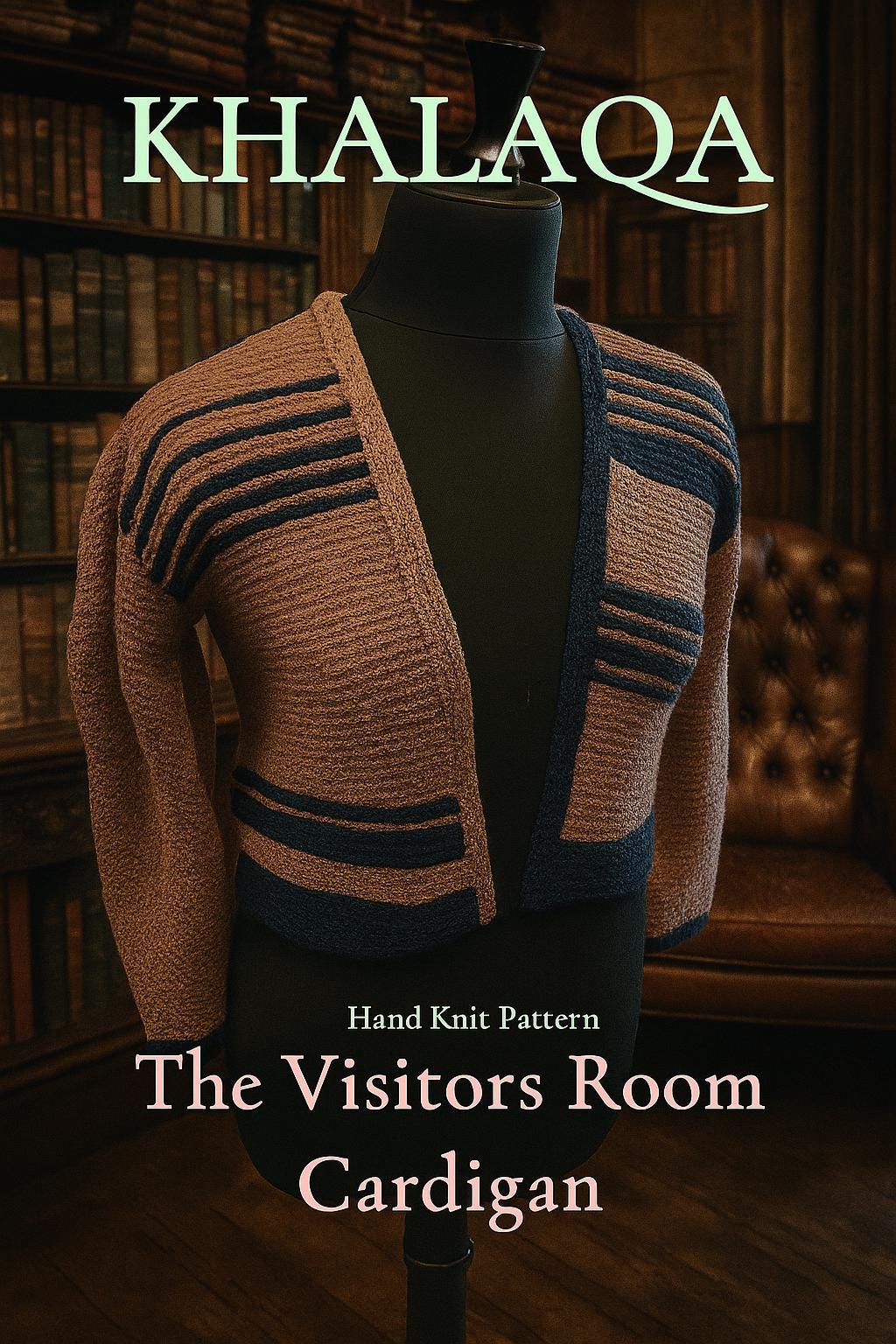 The Visitors Room Cardigan Knitting Pattern PDF, Beginner Sweater Hand Knit Pattern, Knitter Gift, Knitting Gift Ideas, Knitting Accessories