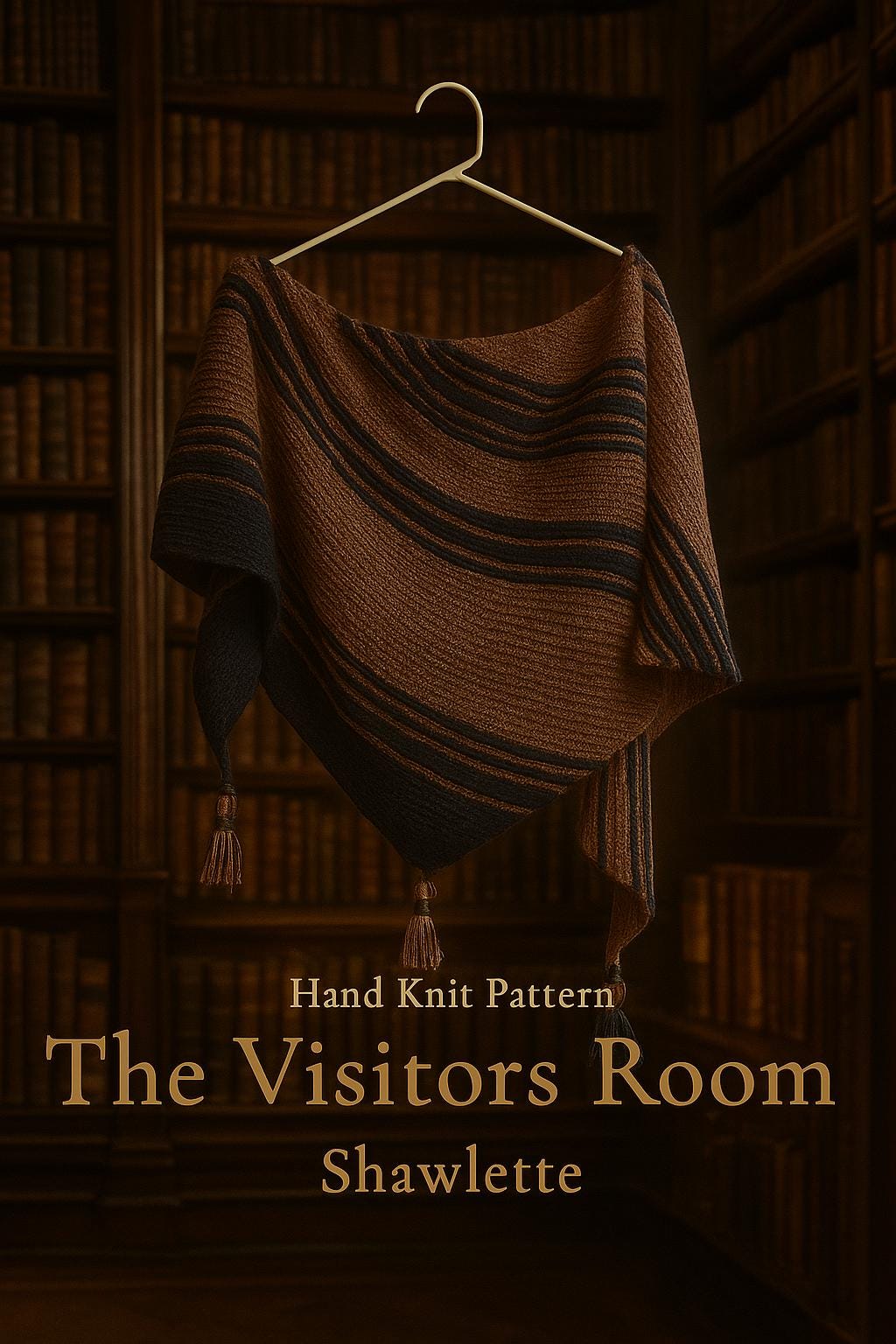 The Visitors Room Shawlette Knitting Pattern PDF, Beginner Shawl Cowl Hand Knit Pattern, Knitter Gift Ideas, Knitting Accessories