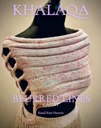 Blurred Lines Caplet Knit Pattern PDF, Beginner Shawl Hand Knit Pattern, Instant Download Cowl Pattern, Knitting Accessories