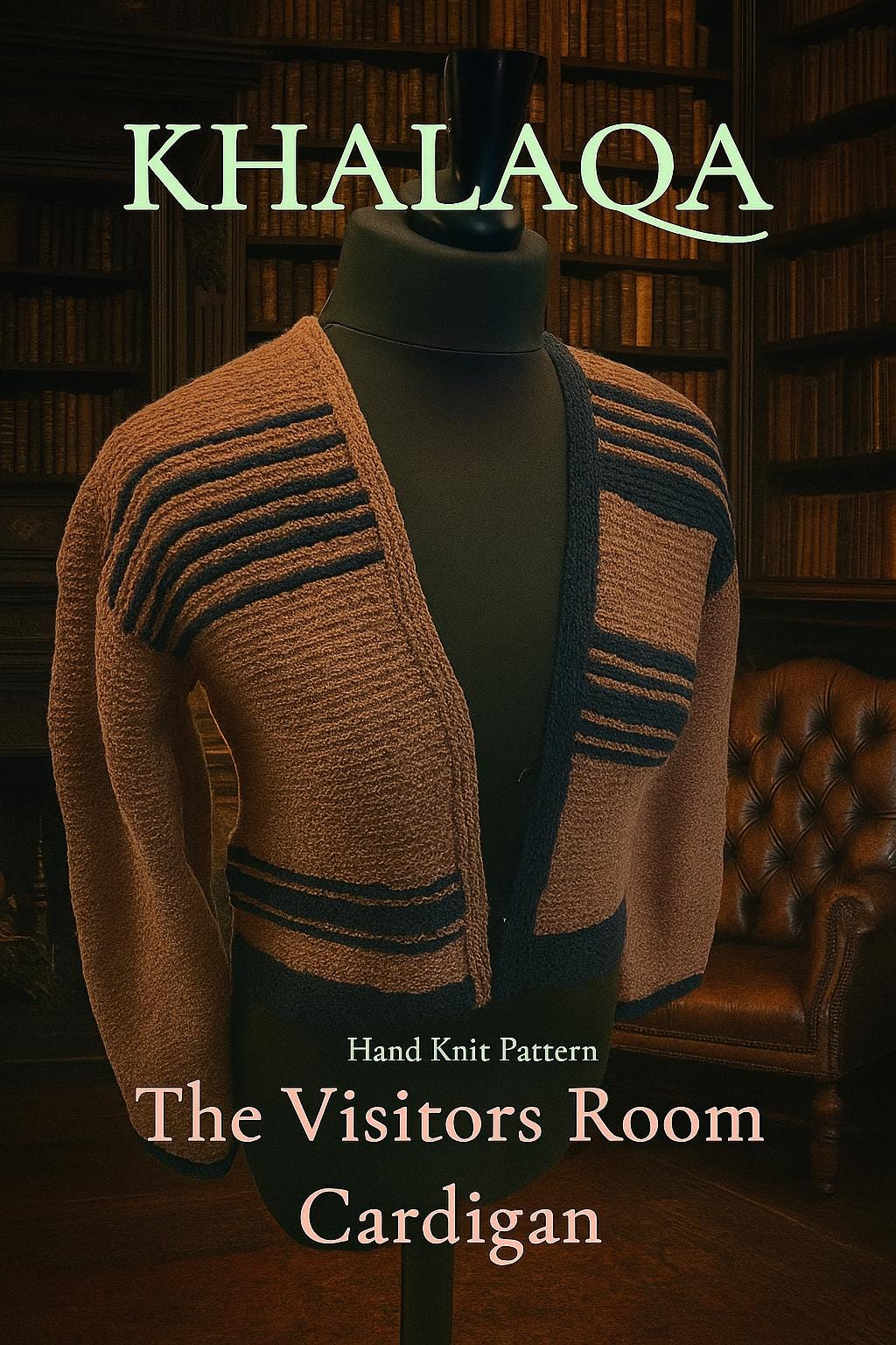 The Visitors Room Cardigan Knitting Pattern PDF, Beginner Sweater Hand Knit Pattern, Knitter Gift, Knitting Gift Ideas, Knitting Accessories