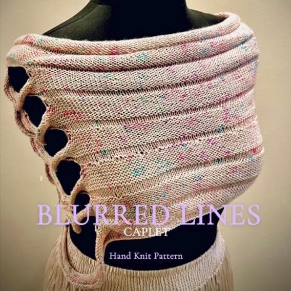 Blurred Lines Knit Caplet Pattern: Beginner Shawl (PDF Pattern)