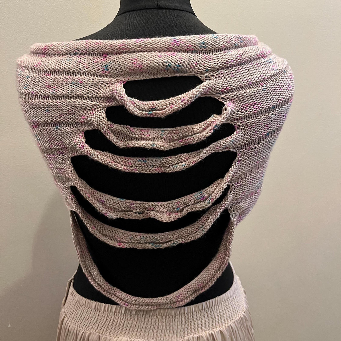 Blurred Lines Knit Caplet Pattern: Beginner Shawl (PDF Pattern)