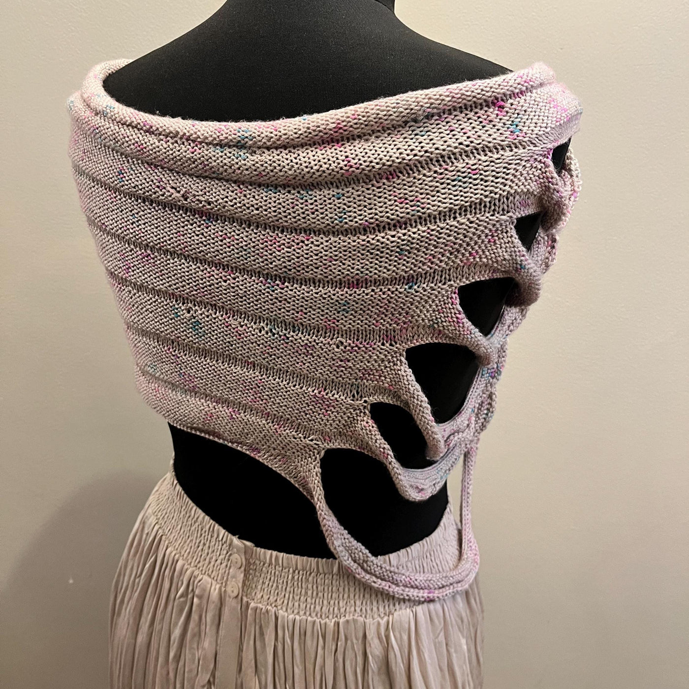 Blurred Lines Knit Caplet Pattern: Beginner Shawl (PDF Pattern)